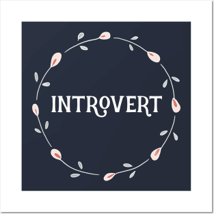 Introvert Floral Circle Posters and Art